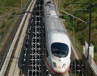 Der ICE auf der Trasse Köln Frankfurt